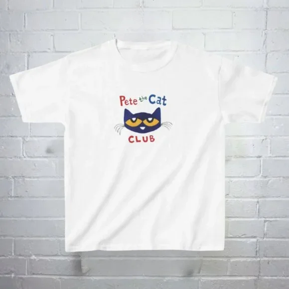 Pete the Cat Club Graphic Tee White - Picture 1 of 1